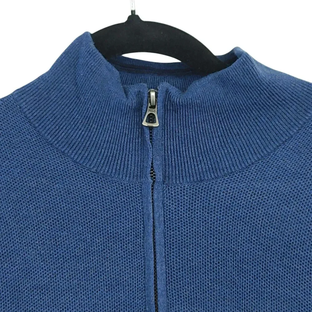 Polo Ralph Lauren Men's Classic 1/4 Zip Pullover Sweater Navy Heather Large